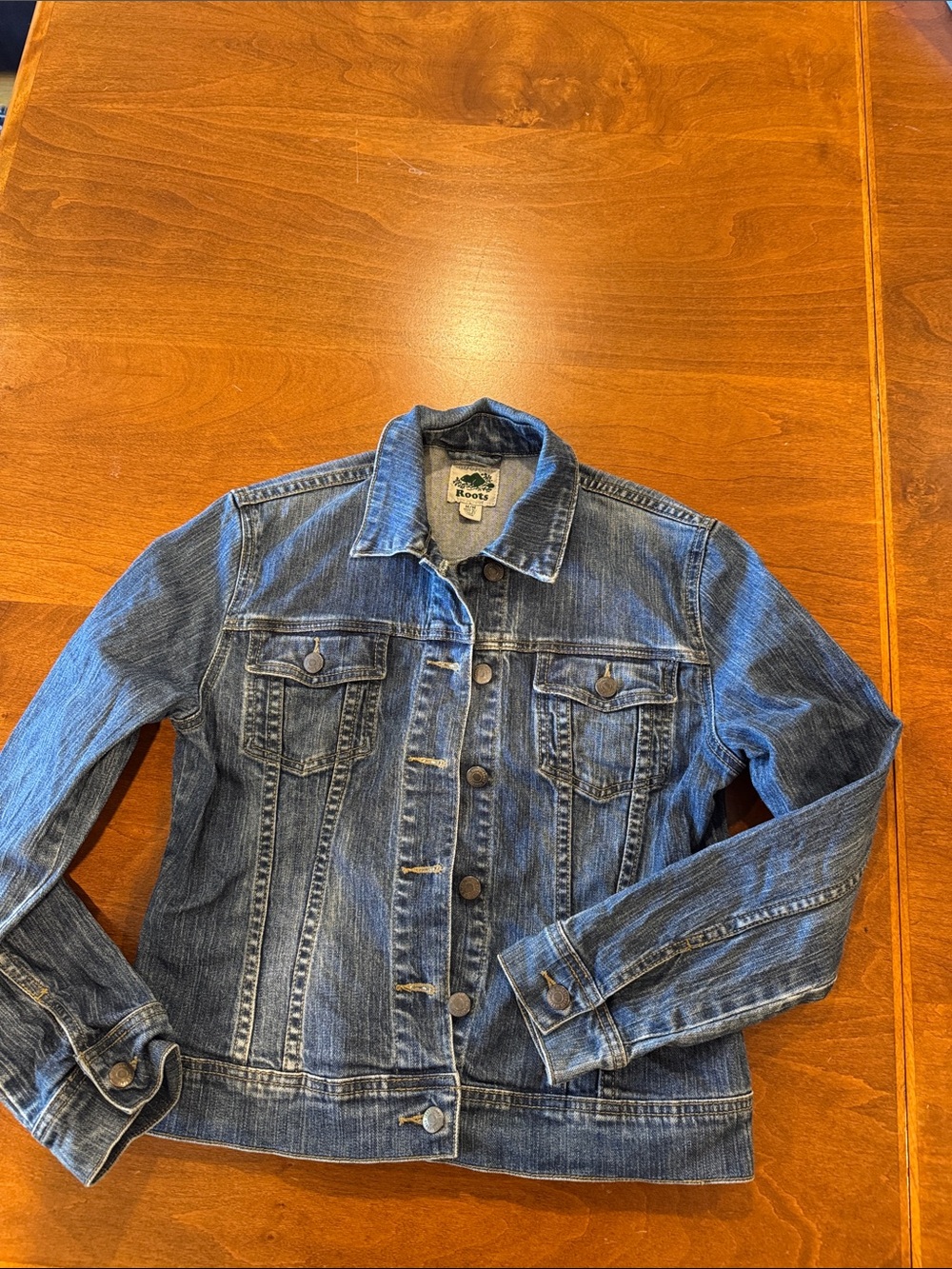 Roots Distressed Blue Denim Jacket